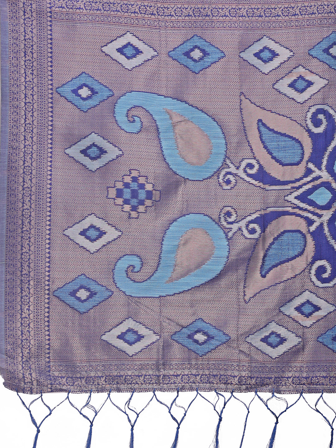 Astita Stylish Sky Blue Linen Cotton Saree with Woven Design – Lightweight Elegance for Everyday Grace