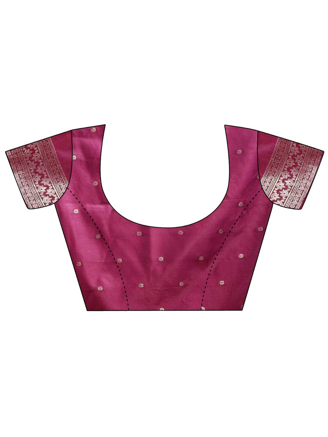 Astita Emerald Purple Banarasi Silk Saree with Zari Floral Work – Elegance Woven in Every Thread
