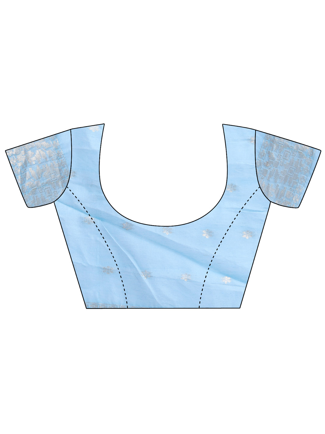 Astita Elegant Sky Blue Cotton Saree for Women – Soft Lightweight Saree with Zari Woven Butta & Tassel Border