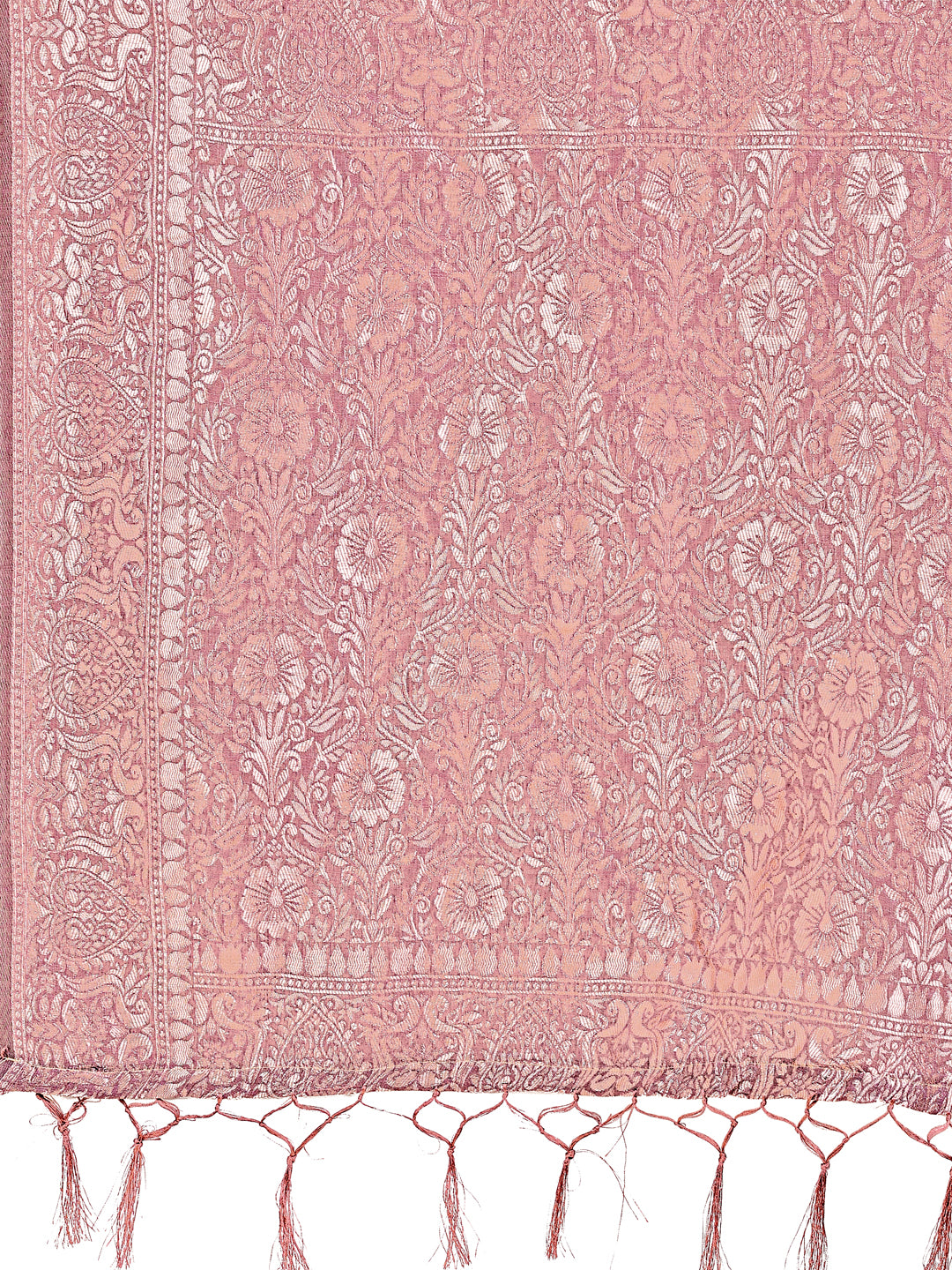 Elegant Purple Linen Cotton Saree with Silver Zari Border & Geometric Weave – Daily, Office & Festive Wear
