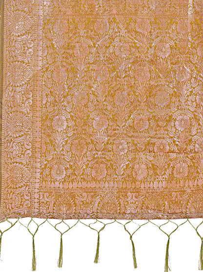 Elegant Olive Green Linen Cotton Saree with Silver Zari Border & Geometric Weave – Daily, Office & Festive Wear
