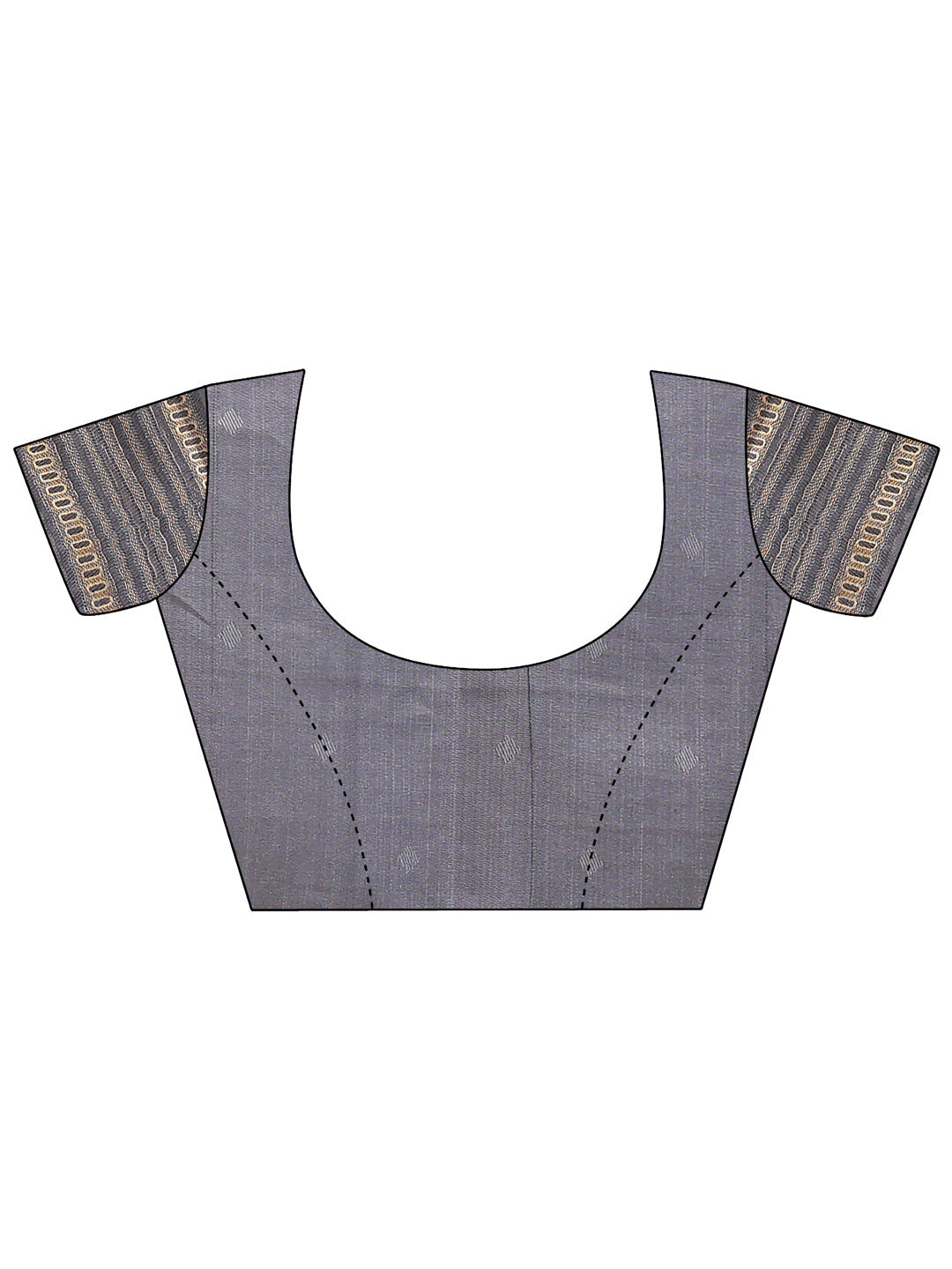 Astita Elegant Grey and Gold Silk Saree – Graceful Artistry with Contemporary Charm