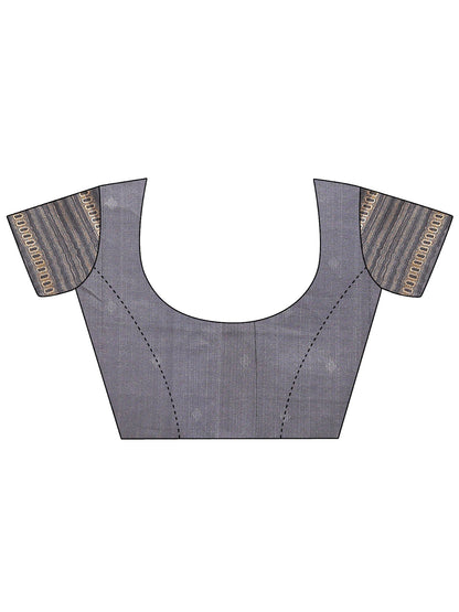 Astita Elegant Grey and Gold Silk Saree – Graceful Artistry with Contemporary Charm
