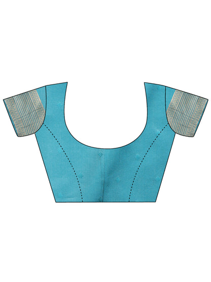Astita Elegant Sea Green and Blue Silk Saree – Graceful Artistry with Contemporary Charm
