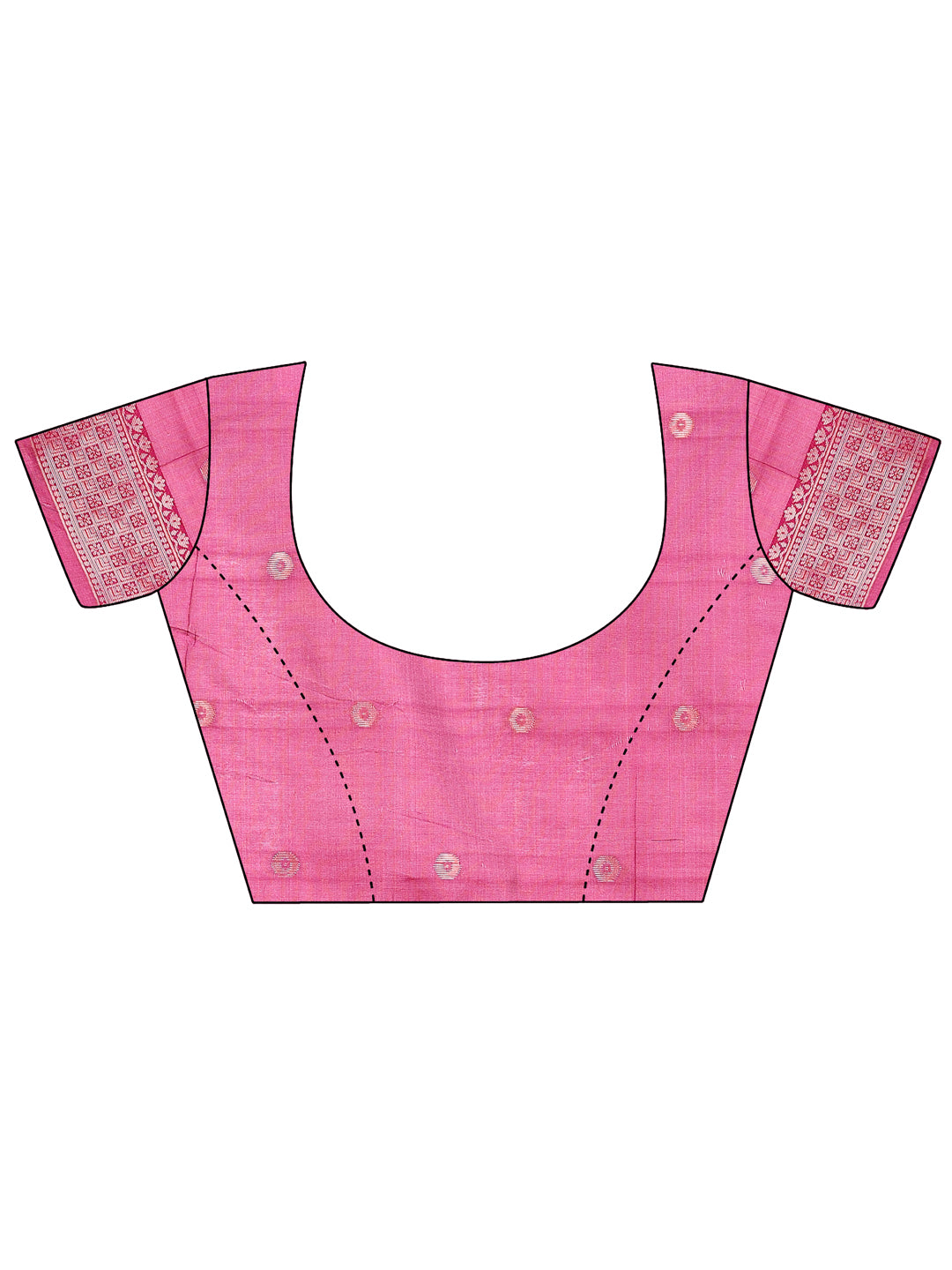 Astita Radiant Pink Linen Cotton Patola Saree – Where Tradition Dances with Elegance