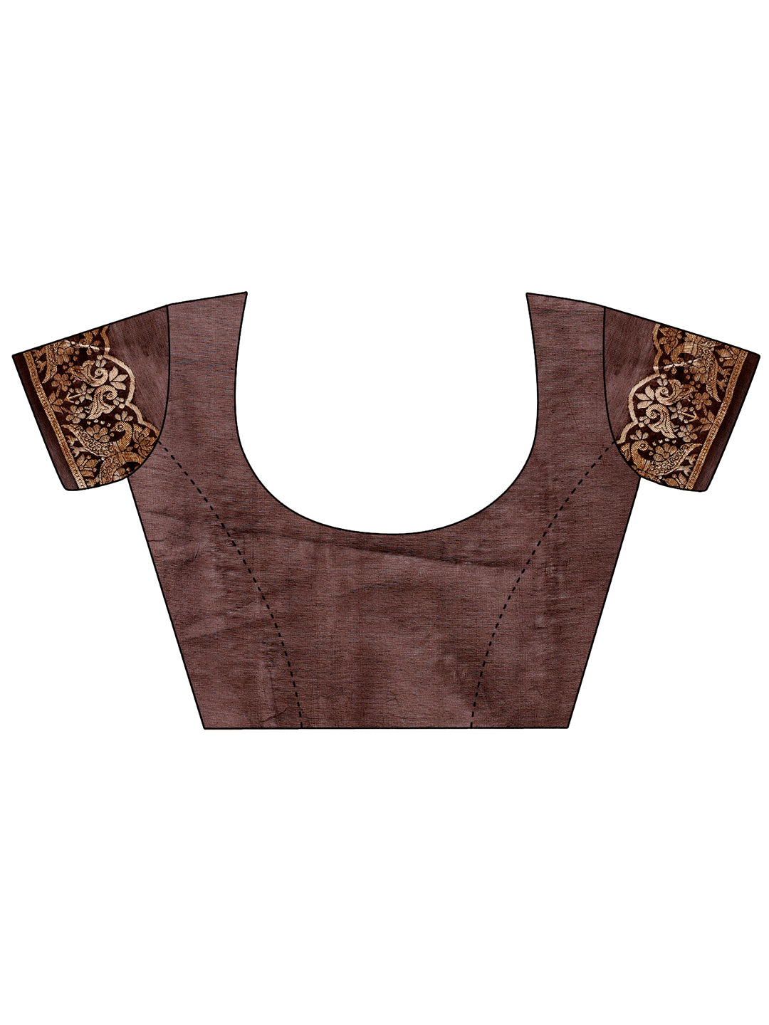 Majestic Brown Linen Cotton Saree with Royal Peacock Pallu – A Celebration of Heritage and Grace