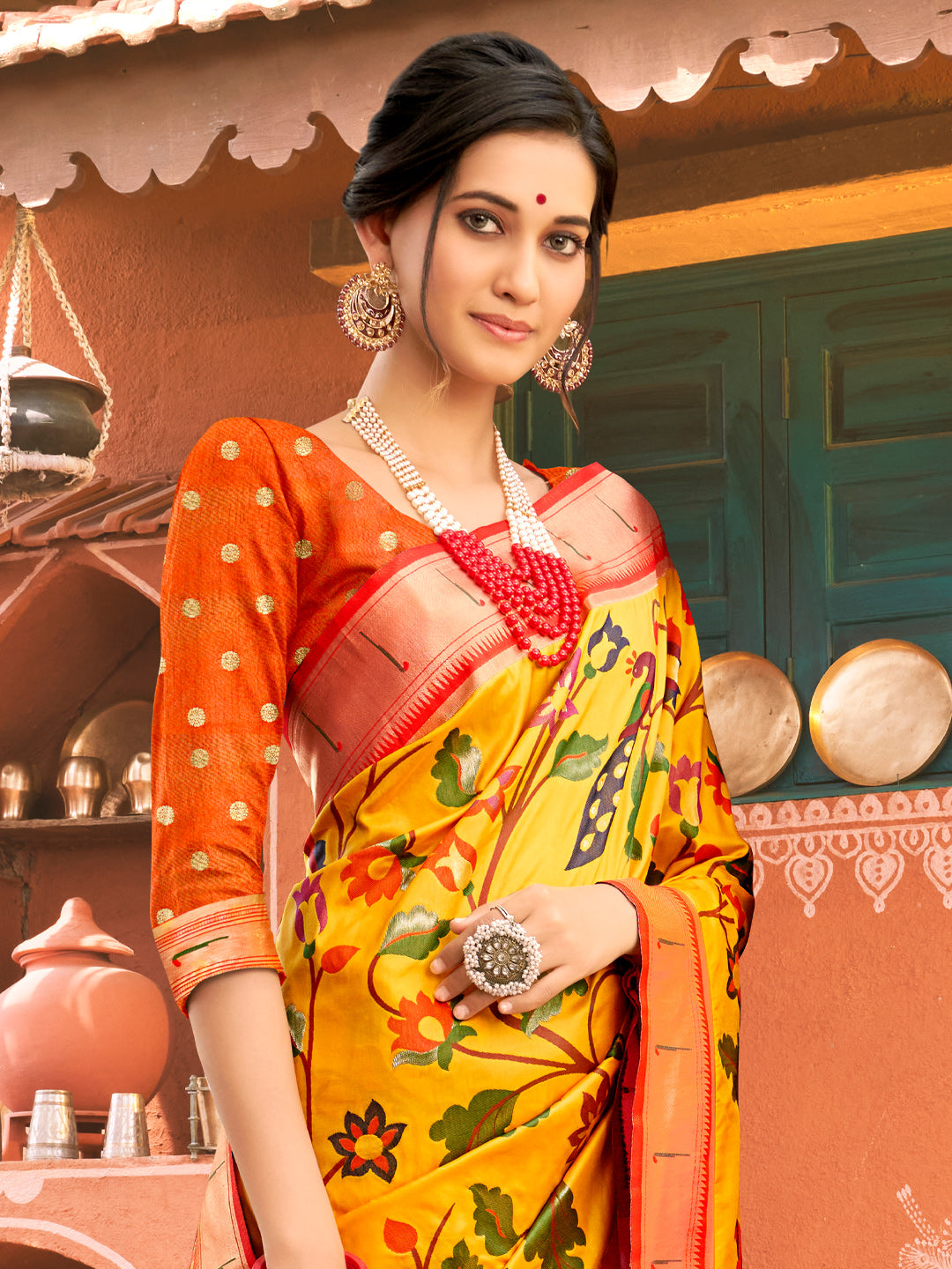 Astita Majestic Yellow Pure Kanjivaram Silk Saree | Bridal Heritage Collection | Limited Edition