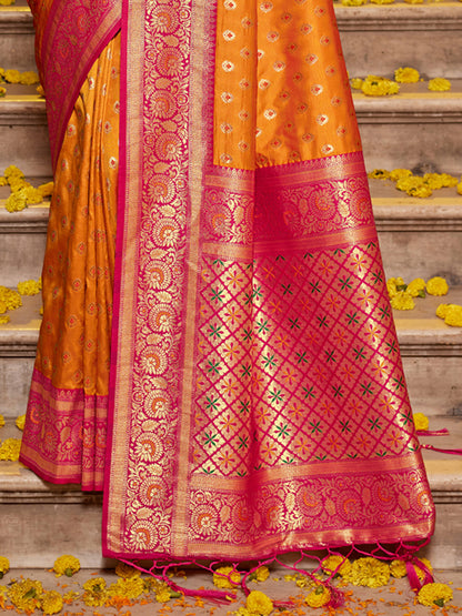 Astita Majestic Mustard Pure Kanjivaram Silk Saree | Bridal Heritage Collection | Limited Edition