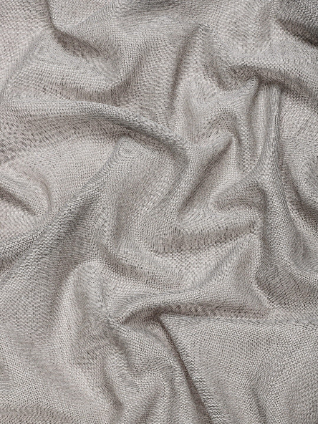 Grey Woven Linen Blend Saree with Silver Zari