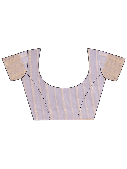 Astita Elegant Grey and Gold Organza Saree – Sheer Sophistication for Modern Celebrations
