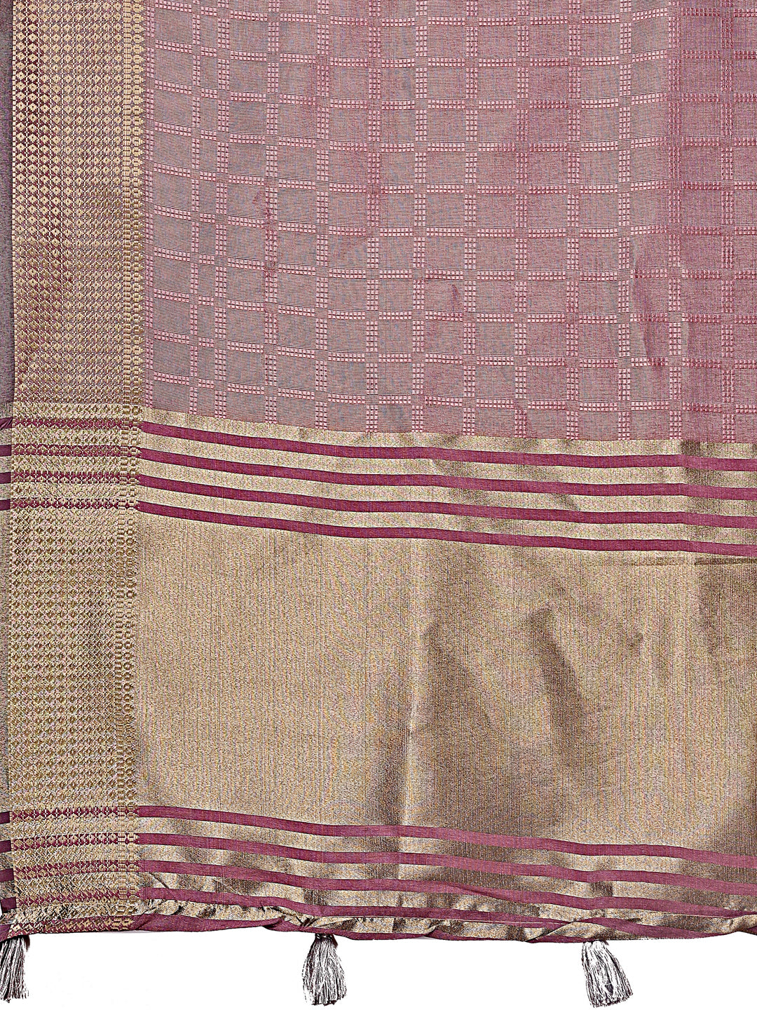 Astita Magenta Organza Saree with Golden Zari Border | Elegant Soft Lightweight Party Wear Saree with Blouse