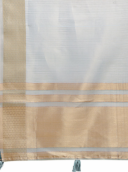 Astita Elegant Sea Green Organza Saree – Sheer Sophistication for Timeless Beauty