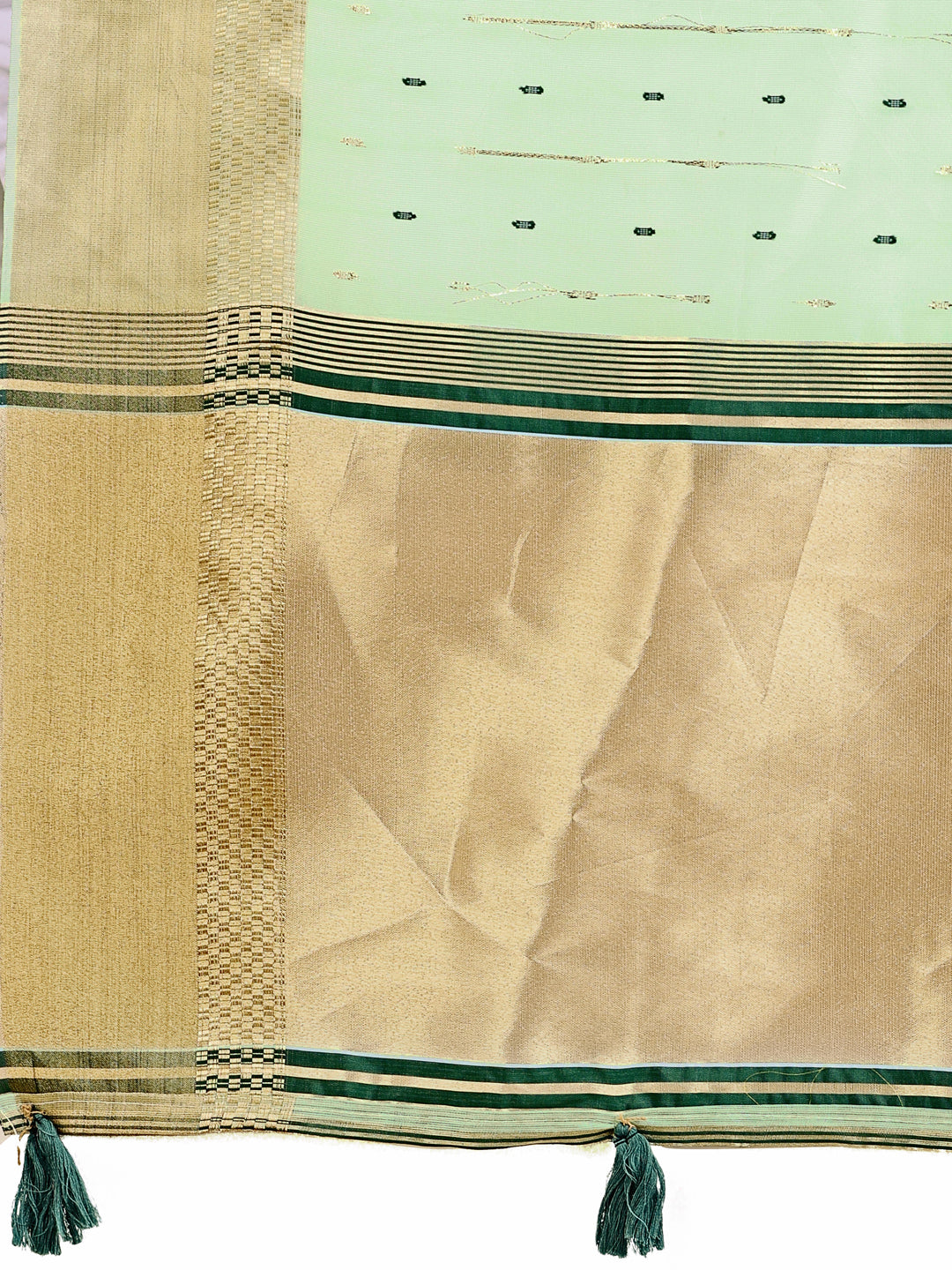 Astita Olive Green Gold Organza Silk Saree – Lightweight Luxury for Your Ethnic Moments