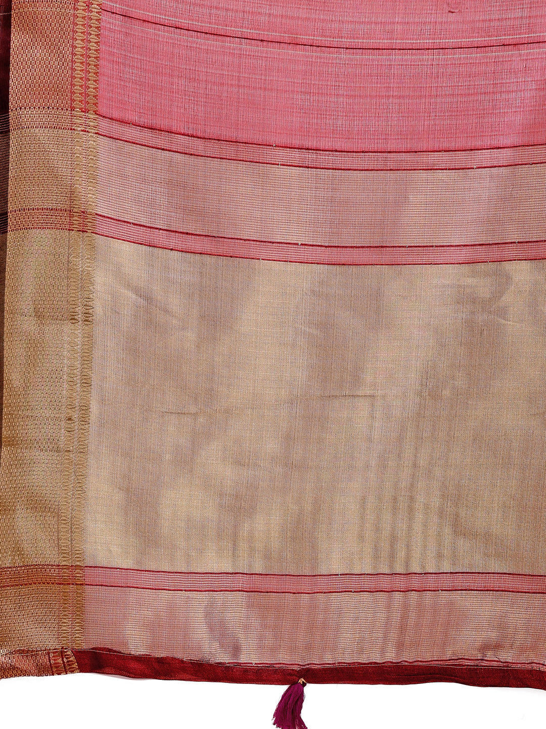 Maroon Organza Saree with Golden Border – Bold Elegance in Every Drape