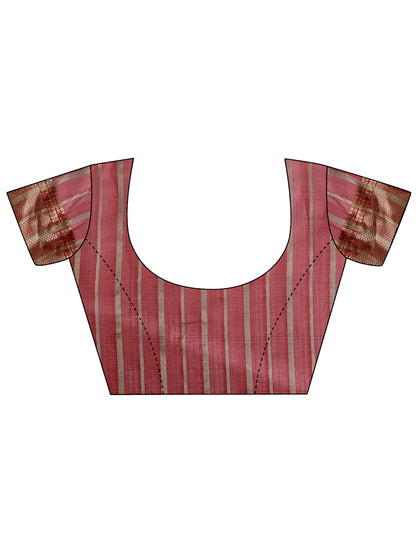 Maroon Organza Saree with Golden Border – Bold Elegance in Every Drape