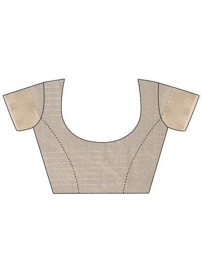 Astita Beige Organza Saree with Gold Checked Design – Elegant & Classy Traditional Wear for Formal & Festive Occasions