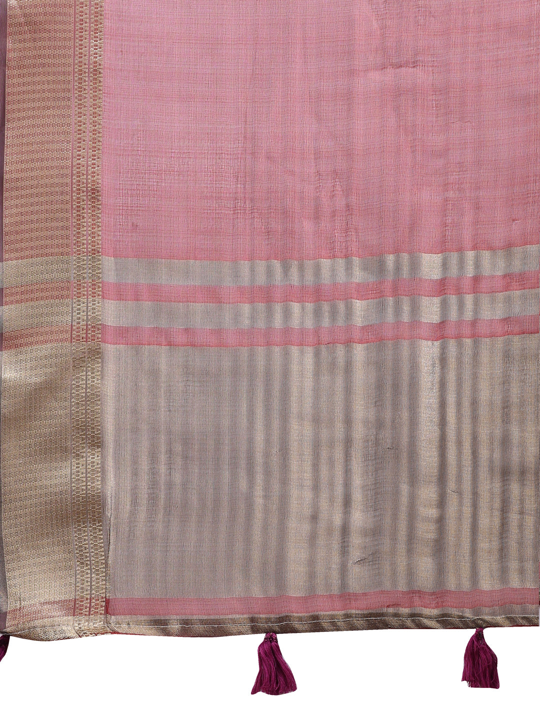 Maroon Red Organza Saree with Golden Zari Border – Embrace Classic Grace