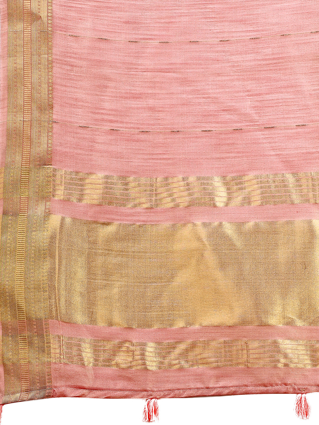 Astita Elegant Light Pink Organza Saree with Golden Zari Border – Festive & Office Wear Saree with Blouse Piece