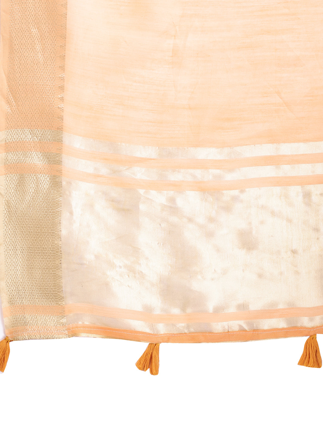 Astita Orange Gold Cotton Ready-to-Wear Saree – Simplicity Meets Effortless Grace