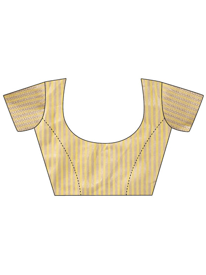Astita Yellow Gold Cotton Ready-to-Wear Saree – Simplicity Meets Effortless Grace
