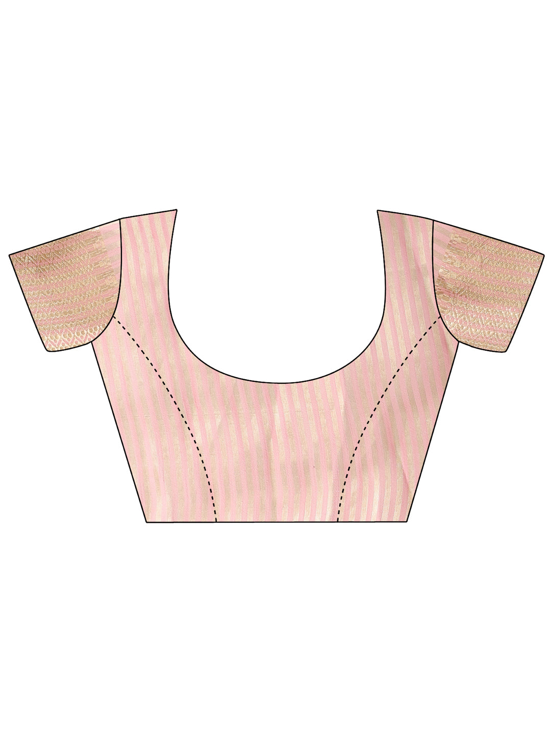 Astita Pink Gold Cotton Ready-to-Wear Saree – Simplicity Meets Effortless Grace