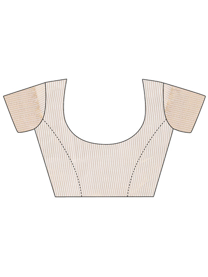 Astita Peach Gold Cotton Ready-to-Wear Saree – Simplicity Meets Effortless Grace